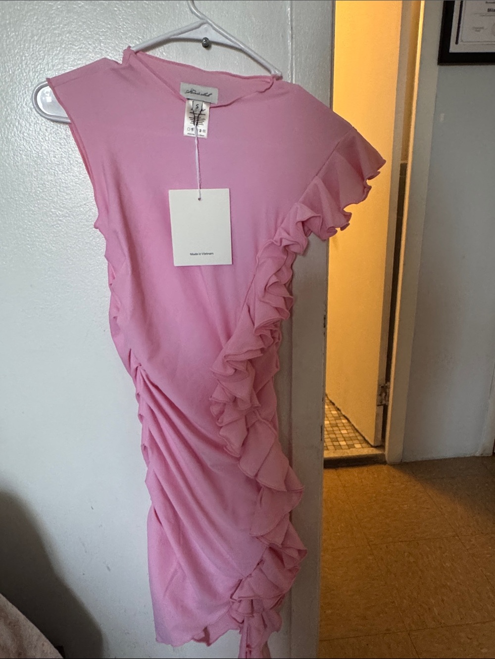 a new day Pink Ruffle Sheath Dress